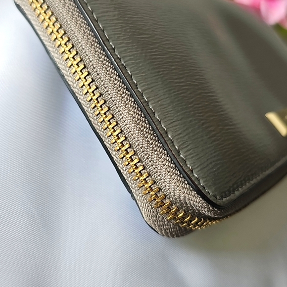 Kate Spade  Patent Leather Haregrey Neda Bixby Place Zip Around Accordion Wallet - Picture 5 of 10